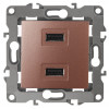 12-4110-14 ЭРА Устройство зарядное USB, 230В/5В-2100мА, IP20, Эра12, медь - фото 1 - id-p160194416