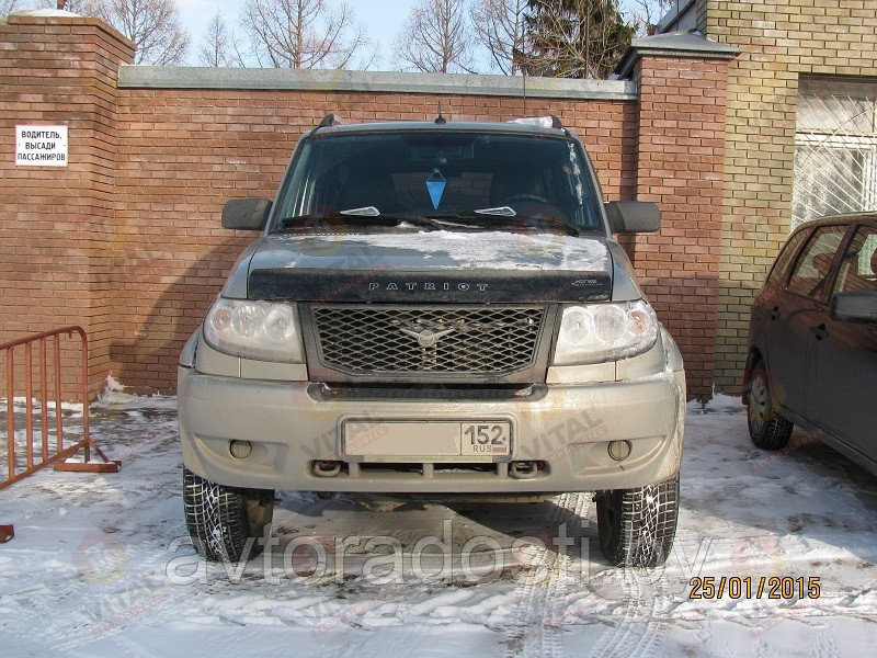 Дефлектор капота для UAZ Patriot (2005-) / Уаз Патриот [UZ01] VT52 - фото 2 - id-p75800421