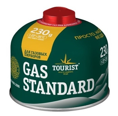 Газовый баллон с резьбой TOURIST Gas Standard 230гр - фото 1 - id-p160203015
