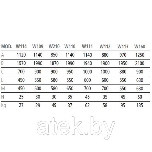 Werther W110 (OMA606) Трансмиссионная стойка, г/п 1000 кг. - фото 2 - id-p160244127