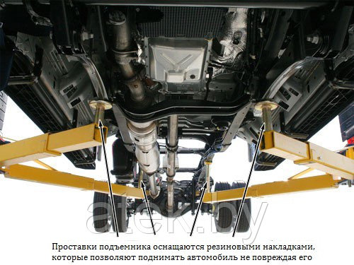 ATIS A245AC подъемник двухстоечный 4.5 Т, с верхней синхронизацией ассиметричный - фото 4 - id-p160244690