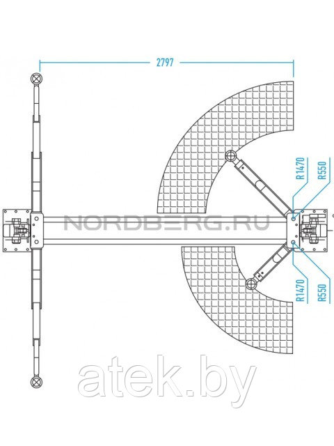 Сверхмощный подъемник с грузоподъемностью до 5 тонн NORDBERG N4123A-5T - фото 2 - id-p160244728