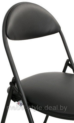 Складной стул ГОЛЬФ черный для посетителей и дома, (GOLF black кож/зам V) - фото 8 - id-p10846650