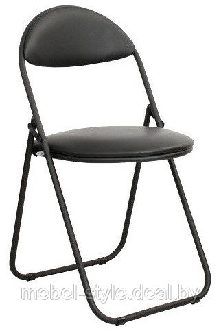 Складной стул ГОЛЬФ черный для посетителей и дома, (GOLF black кож/зам V) - фото 9 - id-p10846650