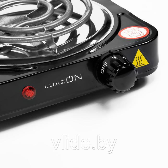 Плитка электрическая LuazON LHP-001, 1 конфорка, 1000 Вт, нагреватель спираль, черная - фото 3 - id-p160261031