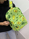 Рюкзак подростковый школьный с Авокадо | Зеленый, фото 4