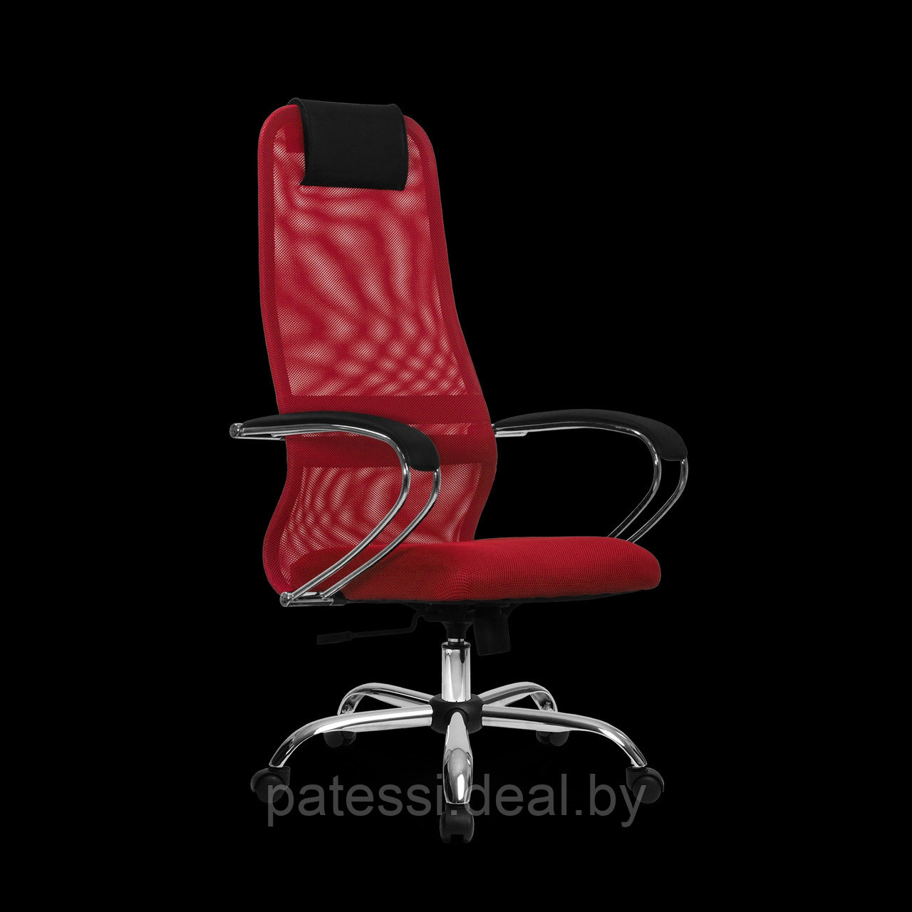 Кресло руководителя Bk-8 chrome. Красный - фото 1 - id-p72359004