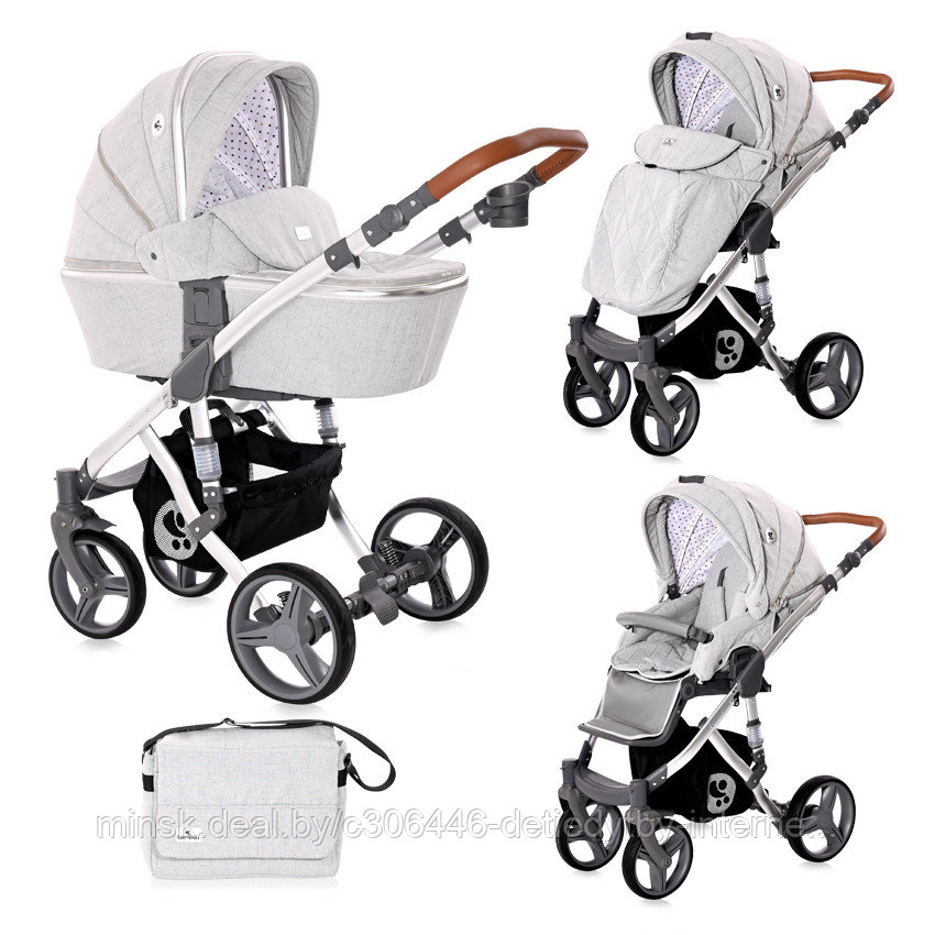 Коляска 2 в 1 Lorelli Rimini Grey Black 2021 - фото 1 - id-p88196283