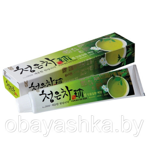 Зубная паста восточный чай с травами KERASYS Dental Clinic 2080 Cheong-en-cha Jin Tooth Paste - фото 1 - id-p160324420