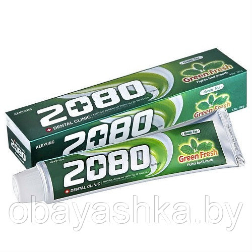 Зубная паста с зеленым чаем KERASYS Dental Clinic 2080 Green Fresh Tooth Paste - фото 1 - id-p160324421