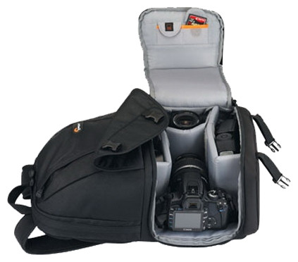 Рюкзак для фотоаппарата Lowepro Fastpack 200 (чёрный) - фото 2 - id-p160348832