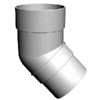 Колено 45° DOCKE PREMIUM (пломбир)