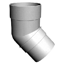 Колено 45° DOCKE PREMIUM (пломбир)