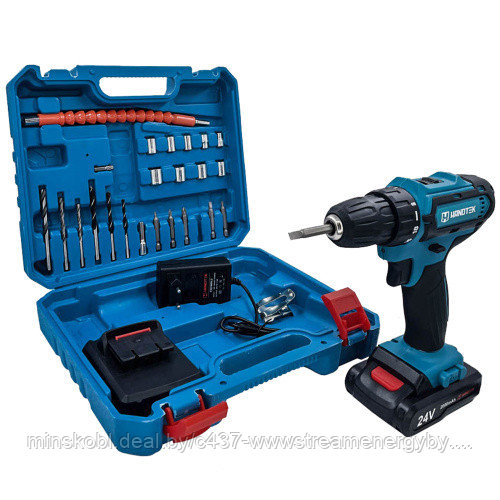 Дрель шуруповерт аккумуляторная Handtek CD1865L2, 65 Нм, 18 В, 2 Ач, з/у, кейс + набор оснастки