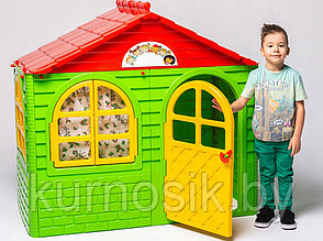 Игровой домик детский пластиковый №1 Doloni (Долони) 129-69-120 см (арт.025500/12) Зеленый