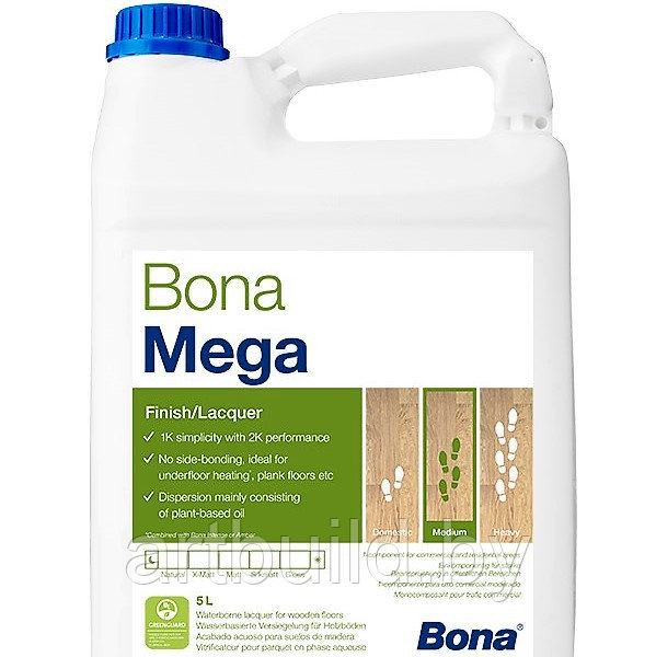 Паркетный лак на водной основе Bona Mega (1 л.) 5