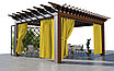 Уличные шторы непромокаемые из ткани Оксфорд 600Д Цвет - Жёлтый Высота 220 см, фото 4
