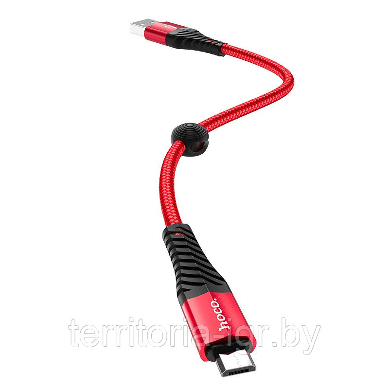 Дата-кабель X38 Micro USB 0.25м. 2.4A. черный Hoco - фото 5 - id-p160431067