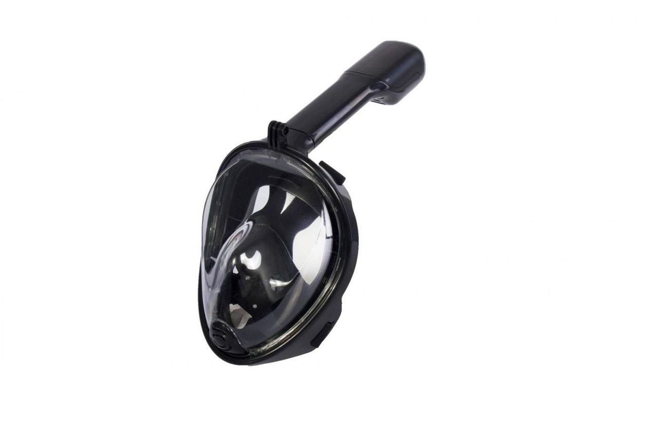 Маска для плавания и снорклинга с креплением для экшн-камеры L/XL (черный) - фото 1 - id-p160436184
