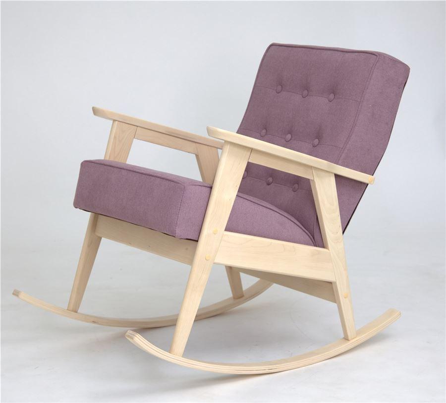 Кресло-качалка РЕТРО (беленый дуб / 08 - розовый) - фото 3 - id-p160472138