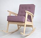 Кресло-качалка РЕТРО (беленый дуб / 08 - розовый), фото 2