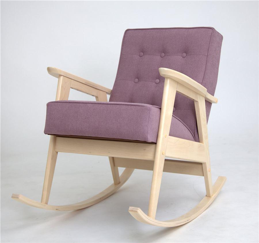 Кресло-качалка РЕТРО (беленый дуб / 08 - розовый) - фото 2 - id-p160472138