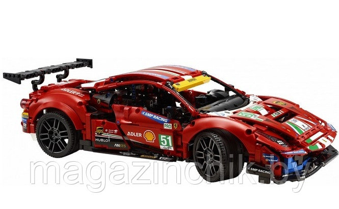 Конструктор Спорткар Ferrari 488 GTE AF Corse, 10287, аналог Лего Техник 42125 - фото 2 - id-p160507669