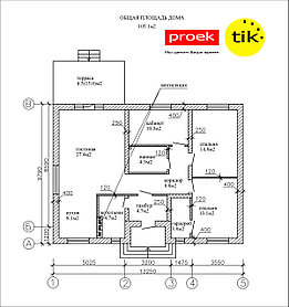 Проект одноэтажного жилого дома 105 .1 м2