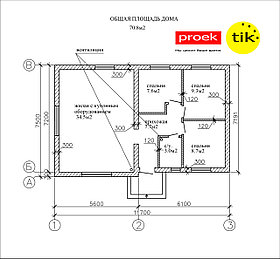 Проект жилого дома 70. 8 м2