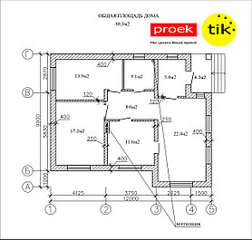 Проект жилого дома  88. 3м2
