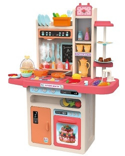 Детская игровая "Кухня" Home Kitcen, вода, пар, светозвуковые эффекты, 65 предметов, 889-162