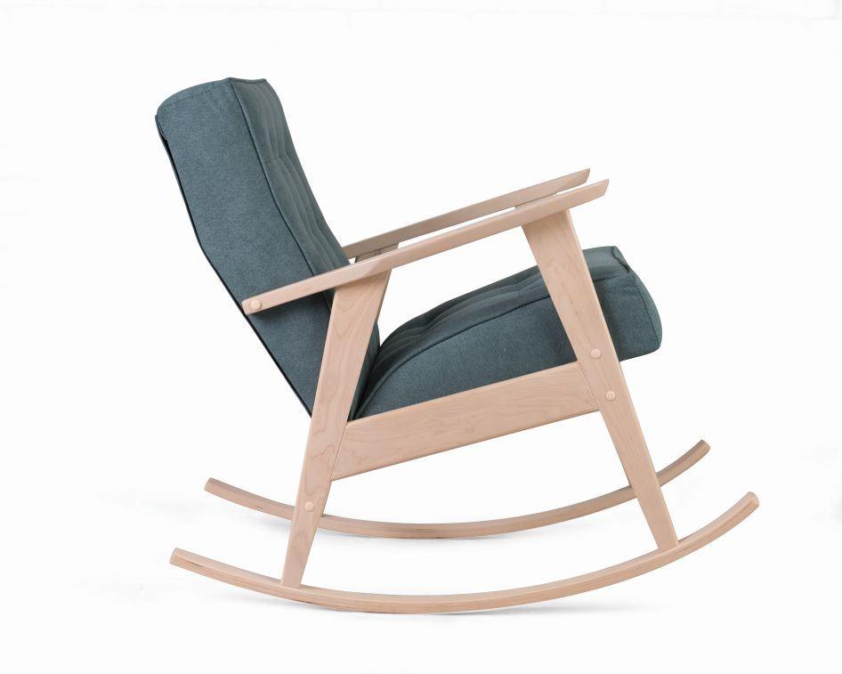 Кресло-качалка РЕТРО (беленый дуб / 09 - бирюзовый) - фото 2 - id-p160571473