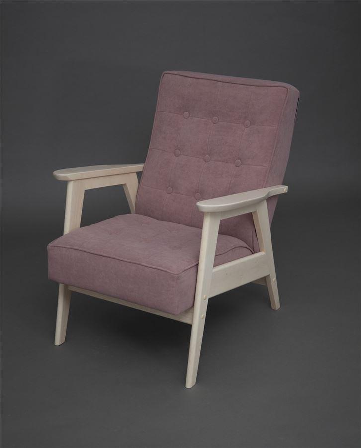 Кресло РЕТРО (беленый дуб / 08 - розовый) - фото 1 - id-p160588684