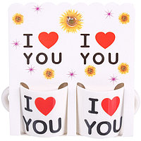 Сувенирный набор 2 кружки "I love you", фото 1