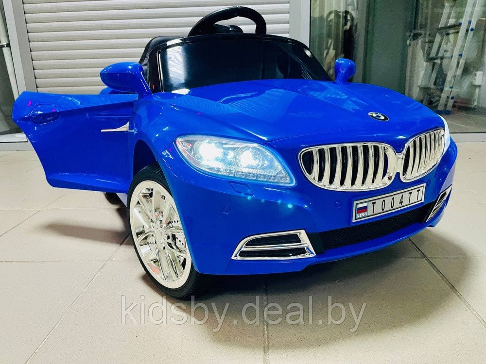 Детский электромобиль RiverToys BMW T004TT (синий) - фото 2 - id-p12892860