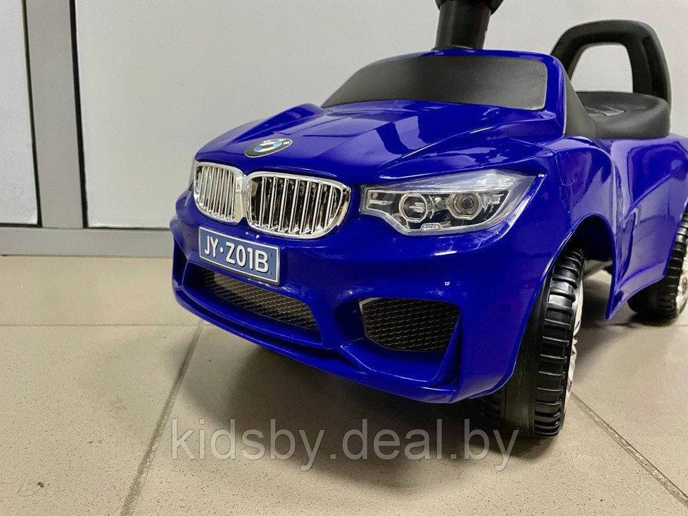 Детская машинка-каталка, толокар RiverToys BMW JY-Z01B (синий/черный) - фото 5 - id-p137552395