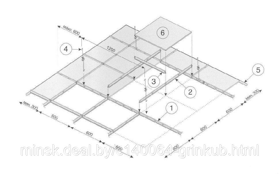 Потолок и монтаж (устройство ) подвесного потолка ARMSTRONG ( армстронг ) - фото 4 - id-p15517233