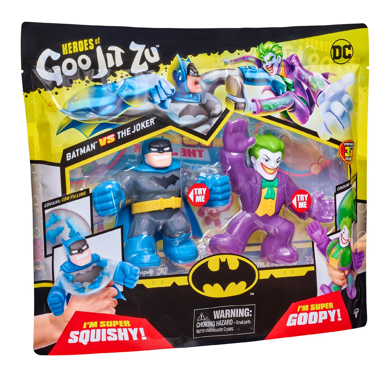 Goo Jit Zu Гуджитсу Игровой набор тянущихся фигурок Бэтмен и Джокер DC GooJitZu 38685 - фото 7 - id-p160621332