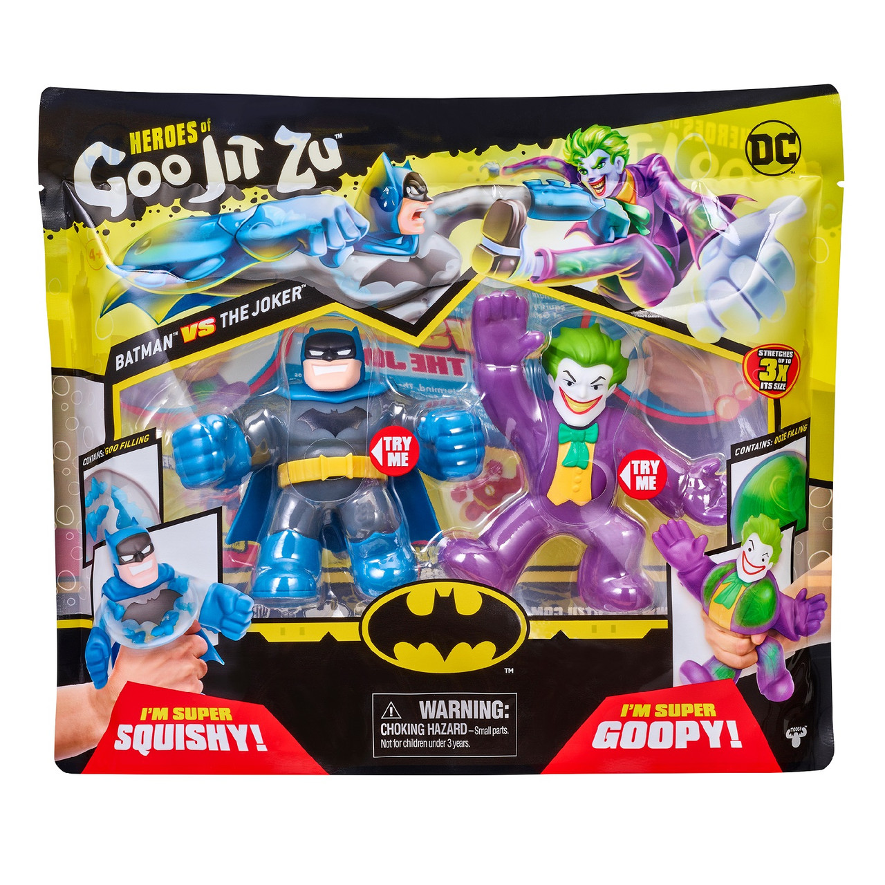 Goo Jit Zu Гуджитсу Игровой набор тянущихся фигурок Бэтмен и Джокер DC GooJitZu 38685 - фото 8 - id-p160621332