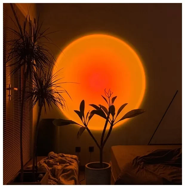 Светодиодная Лампа Проектор Заката Sunset Lamp 16 Цветов, Проектор Лампа - фото 4 - id-p160635533