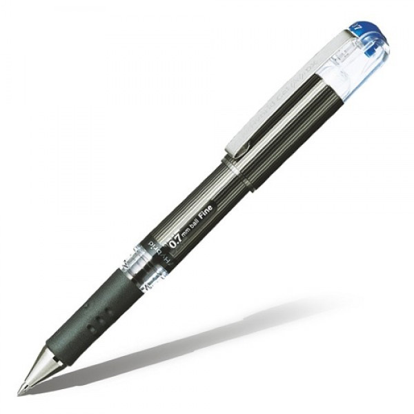 Ручка роллер "К227" Pentel 0,7 мм, пласт./метал., черный, стерж. синий, K227-C(работаем с юр лицами и ИП) - фото 1 - id-p160646865