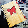 Набор канцелярский: блокнот на спирали и ручка, ECO (12,0х16,0 см, 70 листов) Бабочка красная, фото 3