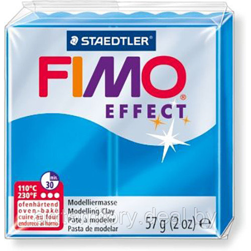 Паста для лепки FIMO Effect полупрозрачная, 57гр (8020-374 синий полупрозрачный) - фото 1 - id-p160650513
