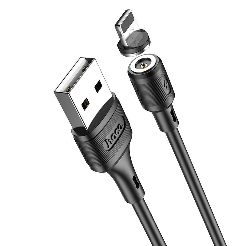 Кабель магнитный USB на Lightning Hoco X52 Sereno 1 м Black (для зарядки) - фото 2 - id-p160702681