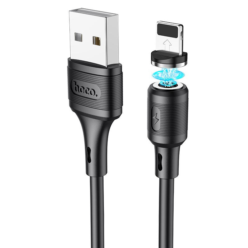 Кабель магнитный USB на Lightning Hoco X52 Sereno 1 м Black (для зарядки) - фото 3 - id-p160702681