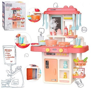 Детская игровая Кухня Home Kitcen, вода, пар, светозвуковые эффекты, 42 предметов, 889-168 - фото 2 - id-p160702127