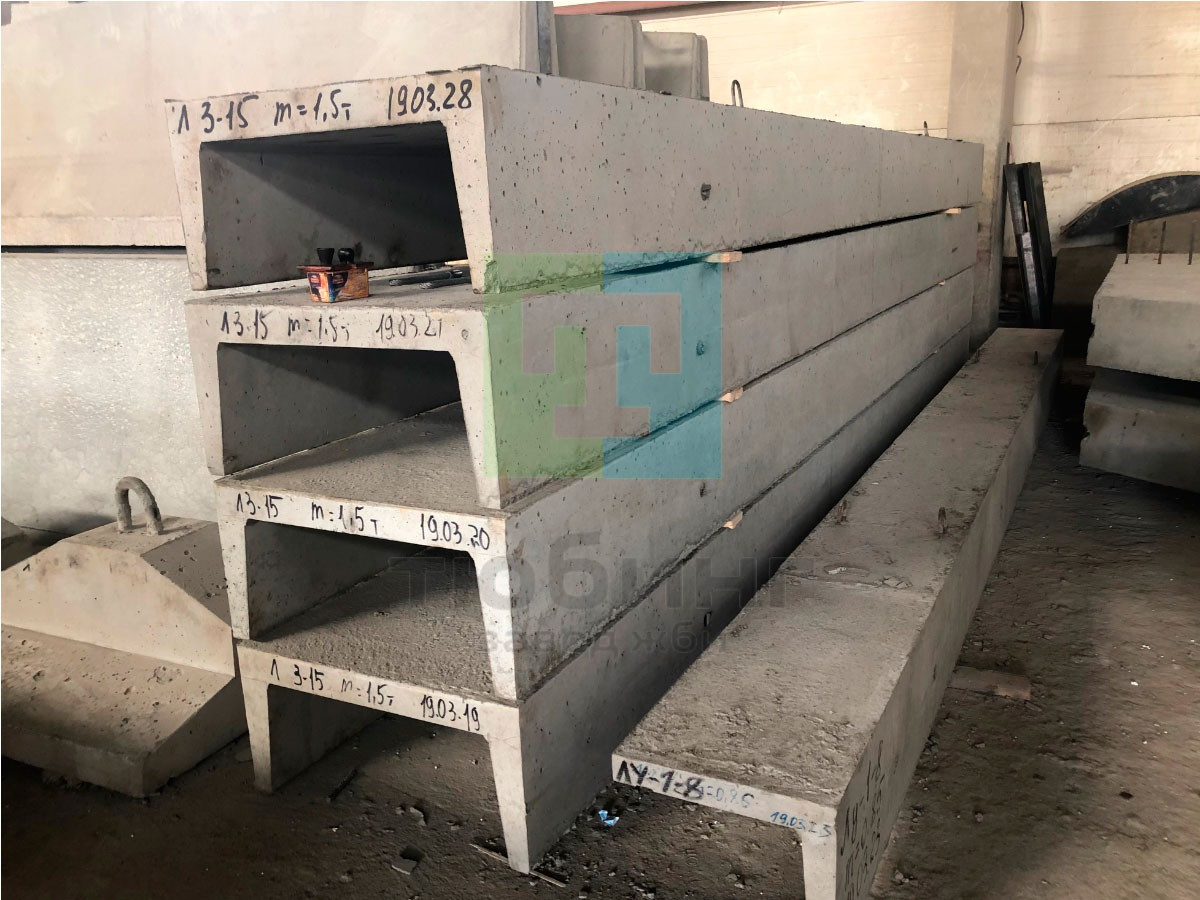 Лоток железобетонный Л3-15 по серии 3.006.1-2.87 вып.1