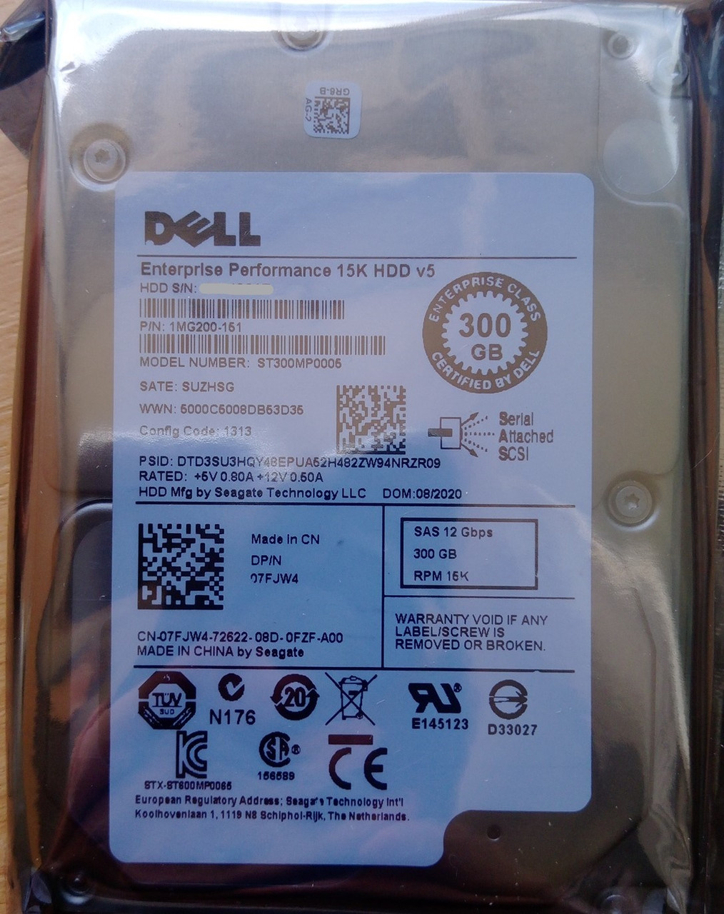 07FJW4 Жёсткий диск DELL 300GB 12G 15K 2.5 SAS - фото 1 - id-p160722017