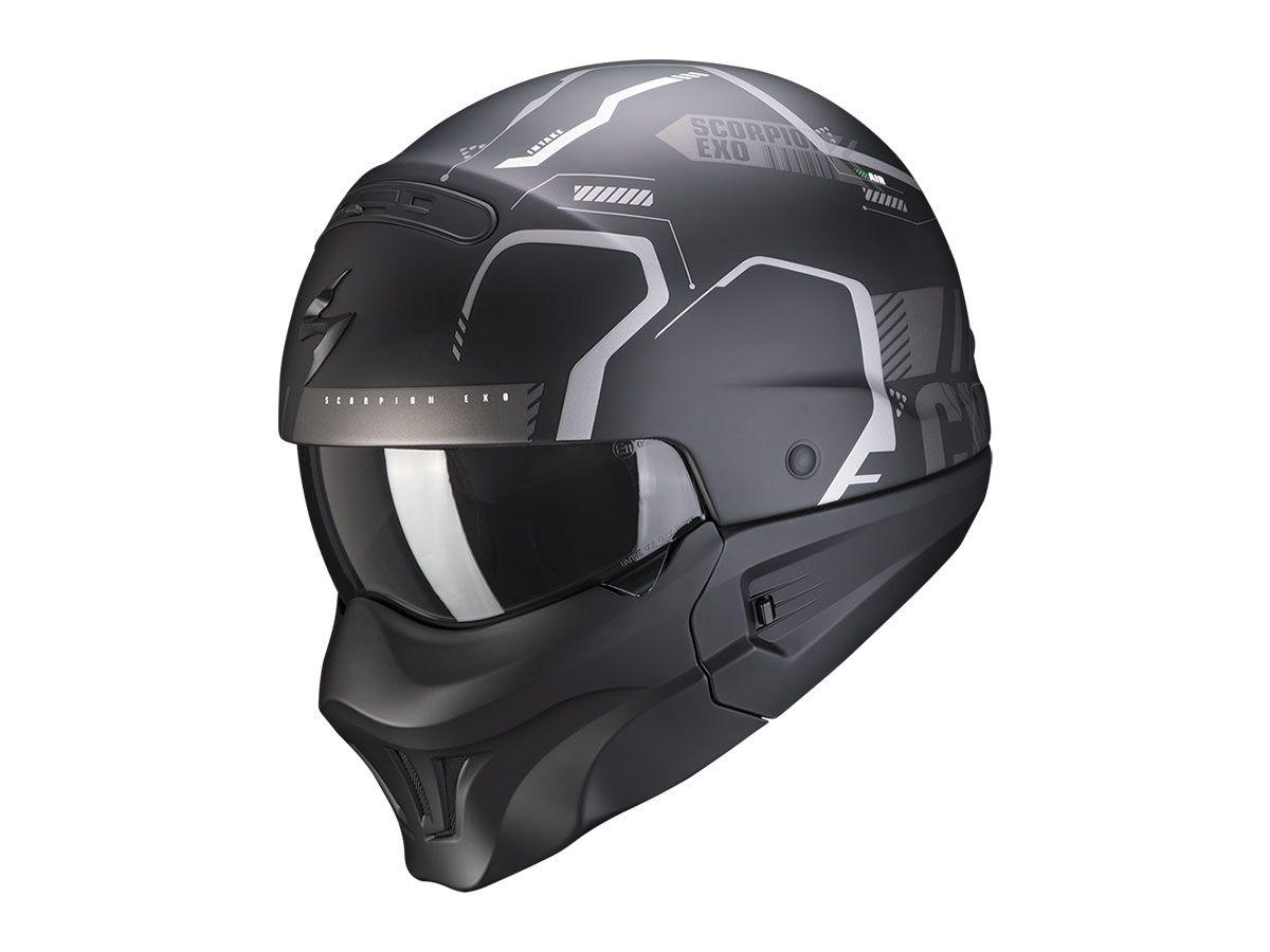 Шлем SCORPIONEXO EXO-COMBAT EVO RAM матовый - черный-серебристый XS