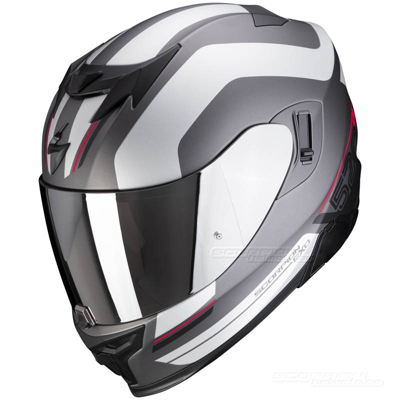 Шлем SCORPIONEXO EXO-520 AIR LEMANS матовый - серебристый - красный XS
